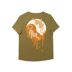 Chicken In A Biscuit Short Sleeve Tee Women's Fit -Chrome Industries Outlet Store PREMIUM SS TEE W OLIVE BRANCH BACK 1302