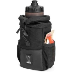 CHROME Doubletrack Feed Bag For Bar, Stem, Belt - Black -Chrome Industries Outlet Store chrome industries doubletrack feed bag black1 03 980516