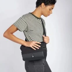 CHROME Doubletrack Handlebar Sling Bag - Black -Chrome Industries Outlet Store chrome industries doubletrack handlebar bag black 09 980461